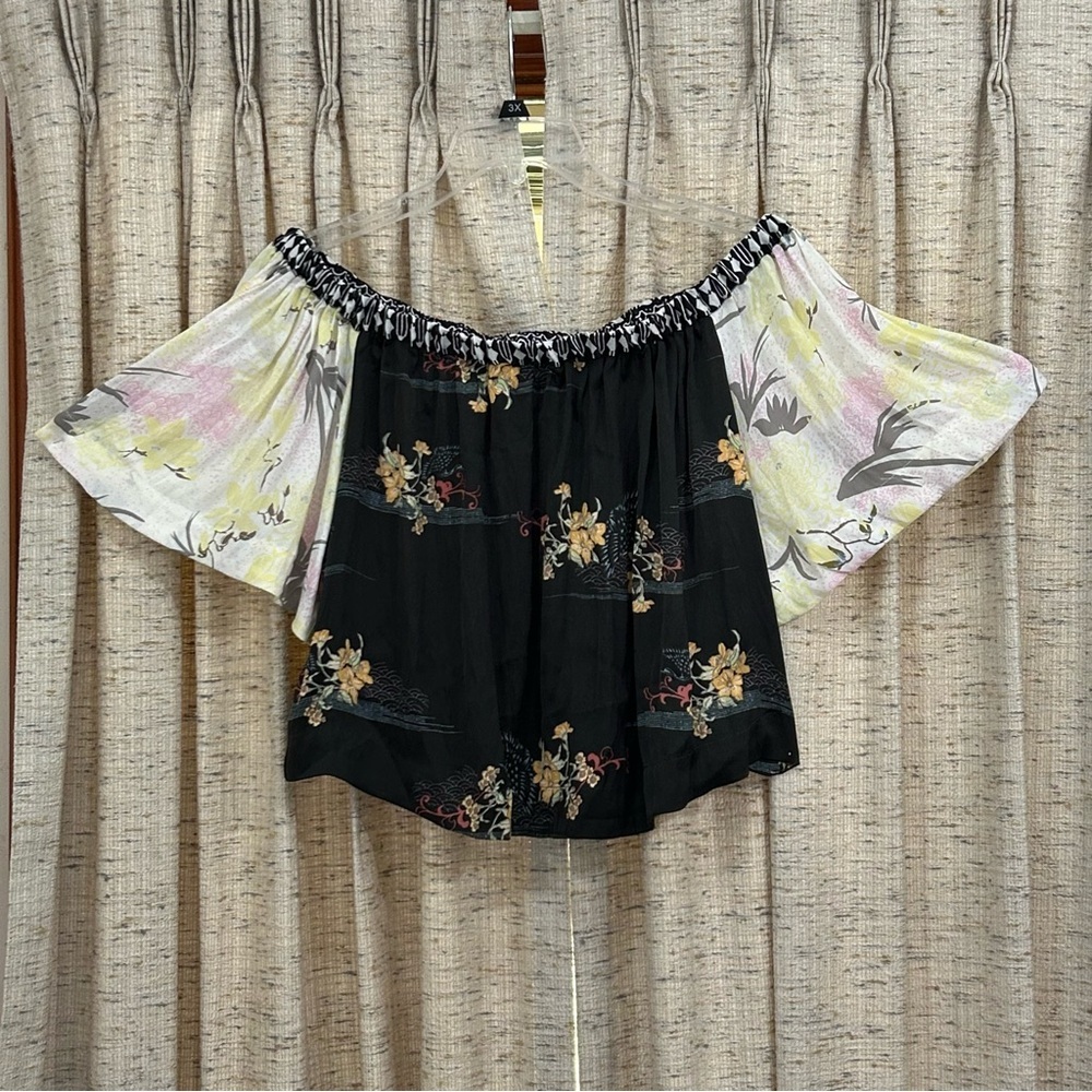 Free People Rockin' Rochelle Off The Shoulder Blouse